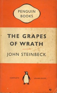 What literary devices are used in John Steinbeck's book, The Grapes of Wrath?