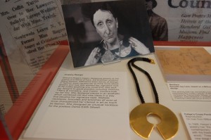 Necklace Designed for Edith Sitwell on display at Planting Fields Arboretum
