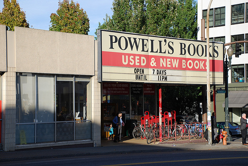 I work at Powell's Books in Portland, Oregon. Please sign our