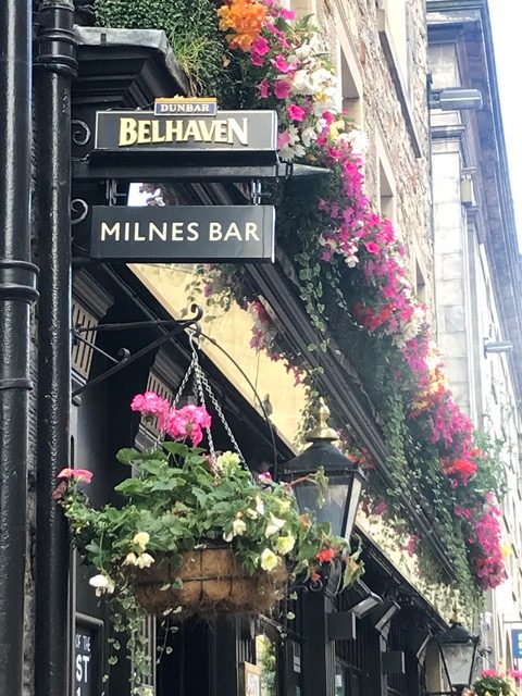 The Milnes Bar--on the corner of Hanover and Rose Streets in Edinburgh