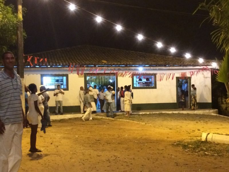 Worshipers entering Ile Axe Opo Afoja, the largest and most important candomble house in Salvador
