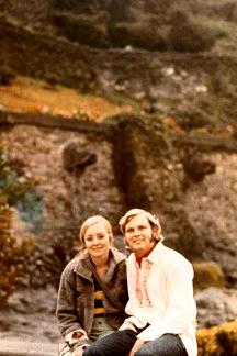 Mark and Ligia find a moment alone at the base of the Castle of Chapultepec in Mexico City