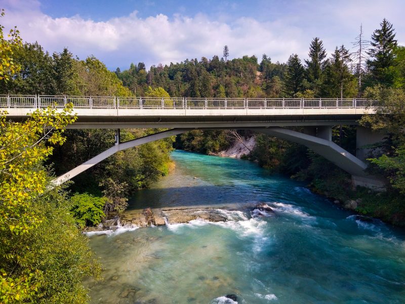 Bridge on the walk between Bled and Vrba