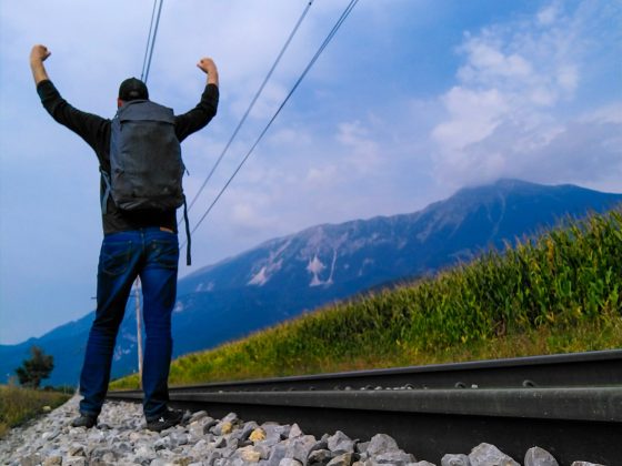 Author on walk from Bled to Vrba