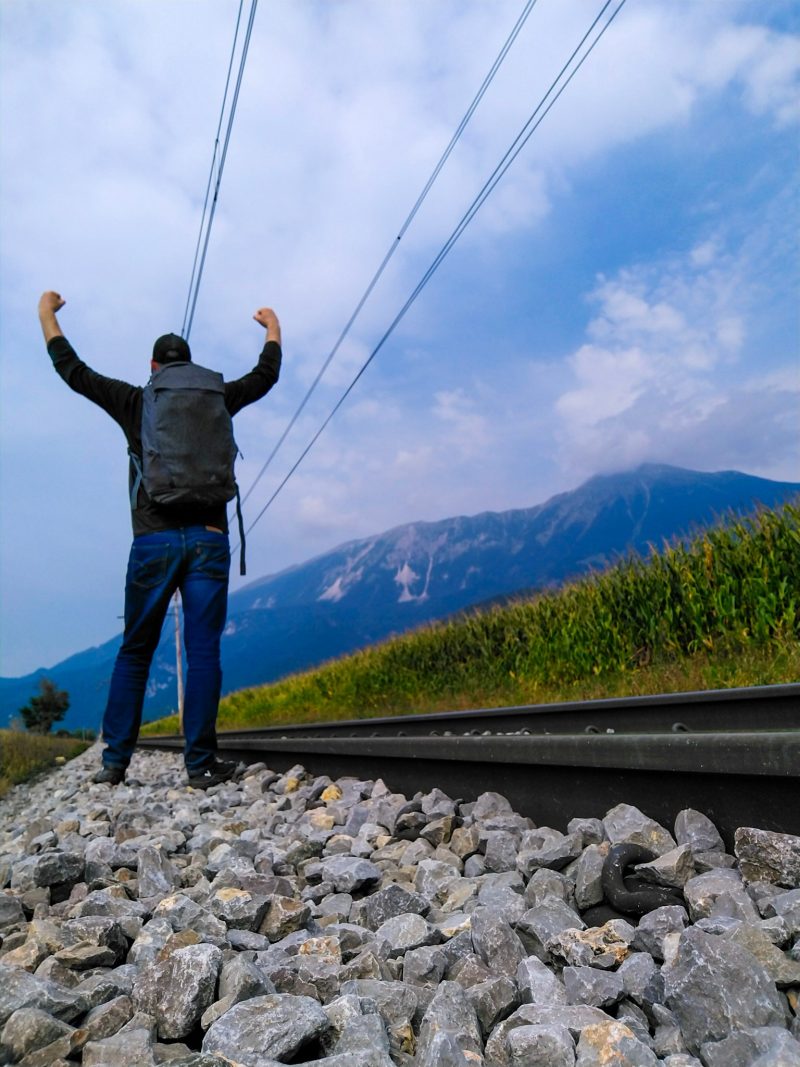 Author on walk from Bled to Vrba