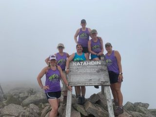 Baxter Peak; Elevation: 5,267’; from L to R Kim, Ell, myself, Jamie, Erica and Heidi.