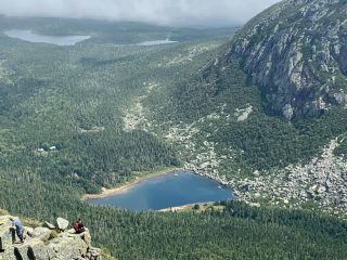 Looking down upon Chimney Pond