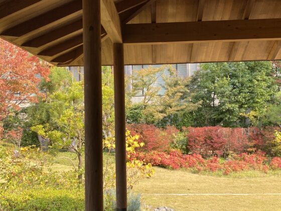 The garden at the Roku Kyoto Hotel